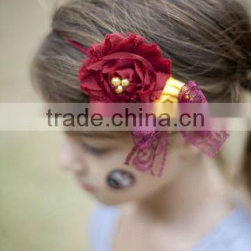 Cheap Custom Baby Headband Stretchy Elastic Kids Soft Headwear Cute Flower Hairband For Little Girls