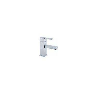 Single Lever Basin Mixer , Square Deck Mounted Single Hole Faucet for Bath Tub