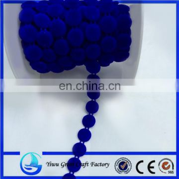 Fashion new blue flocking cotton round wire bead Clothing decorative beads