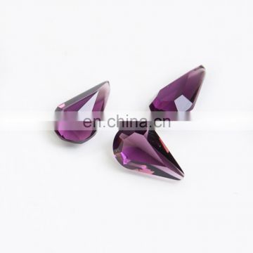Back unfoiled drop crystal fancy stones for jewelry making