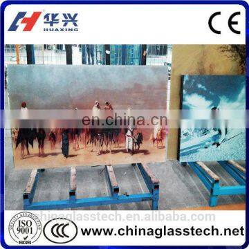 ceramic ink docorative digital printing on glass for glass partition