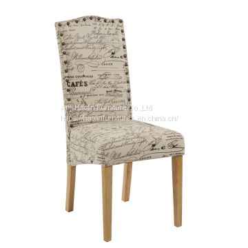 Solid Wood Dining Chair,Hotel Chair,Restaurant Chair,Solid Wood Chair,Fabric Chair with Stud HL-7018