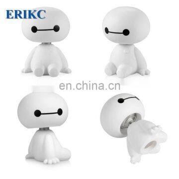 Free Ship Cartoon Plastic Baymax Robot Shaking Head Figure Car Ornaments Auto Interior Decorations Big Hero Doll Toys Ornament