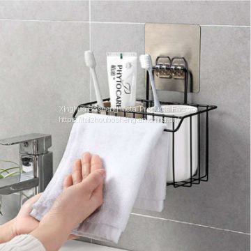 Wall-mounted Faucet Sponge Detergent Drain Storage Rack, Toilet Cosmetics Storage Rack