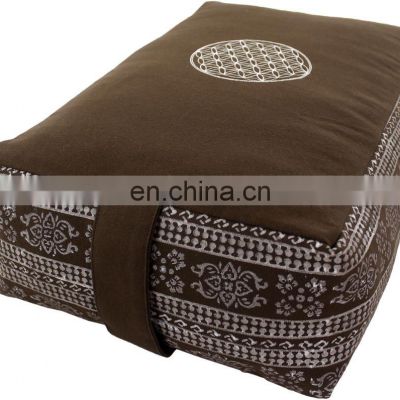 Best-selling Soft Material Cover cotton Filling rectangular yoga Bolster pillow