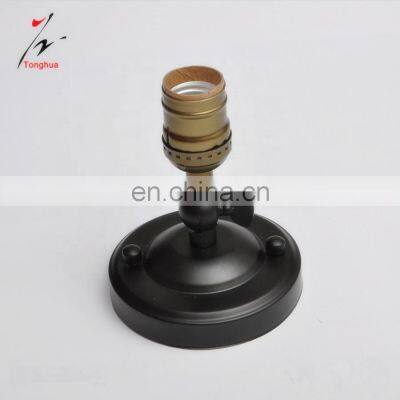 Tonghua Black Iron Ceiling Rose Bronze Aluminum Lamp Holder with Turning Joint Vintage Edison Bulb Table Lamp E27