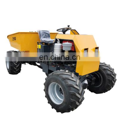 ZY100 1 Tons China Tipper Mini Wheel Site Dumper Truck For Sale hydraulic system