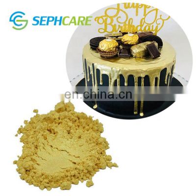 Food color manufacturing edible gold silver luster food colorant additives for cake baking beverage