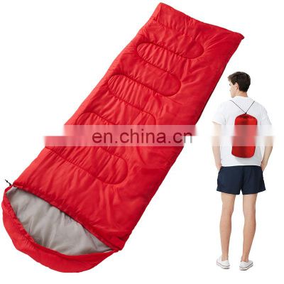 Wholesale Cheap Outdoor 170T Polyester Adult Fiber Cotton Envelope Sleeping Bag Waterproof Travel Hiking Camping Cheap Sleeping