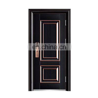 House Main Exterior Steel Security Door Entry Metal Single Door Design