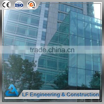 Free design of toughened glass curtain wall