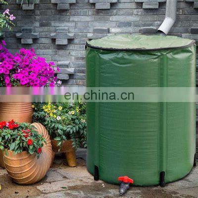 500d pvc tarpaulin blue color 750 liters 1000 liter foldable rain water barrel