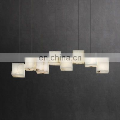 Modern LED Pendant Lights For Home Dining Table Living Room Alabaster Chandelier