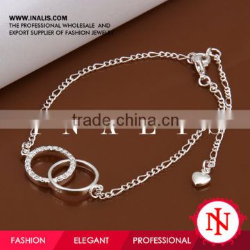 2014 2014 fashion silver jewellery designs of anklets A005