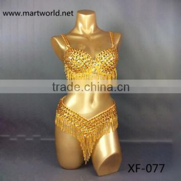 2016 new design gold belly dance sexy egypt costume (XF-077 gold)