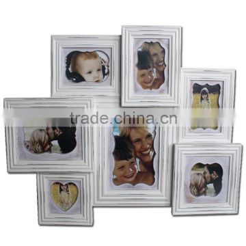 antique white wood photo picture frame wall decoration