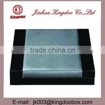 Jinhua Supplier Square Leather Jewelery Box Wooden Two Tones