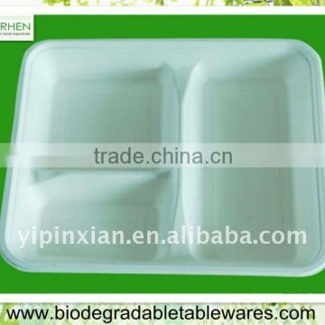 FDA disposable biodegradable paper tableware pulp paper tray
