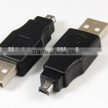 USB 2.0 Type A To Mini Type B 5 Pin M/M Adapter High Speed