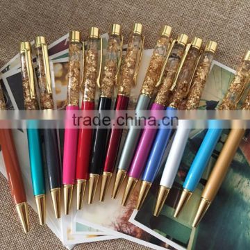 Fashion crystal studded pen with various colors