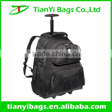 Wholesale China factory rolling backpack,single pole trolley bag