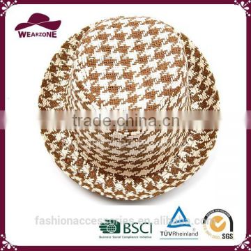 China new style fashion woven paper bucket straw hat