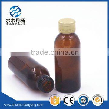 100ml Amber color glass Pharmaceutical bottle with golden cap