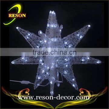 D:60cm 3d white star for chrismas decoration 3d light star