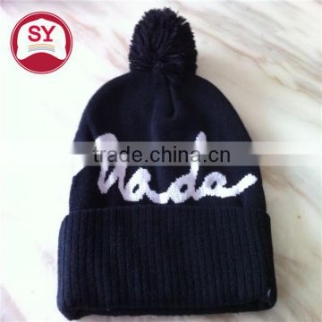 Customize Winter pom pom beanie hats with wholesale price