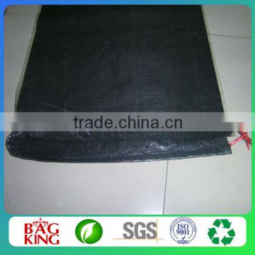 Black plastic drawstring bag,pp woven bag with string,lamiantion drawstring bag