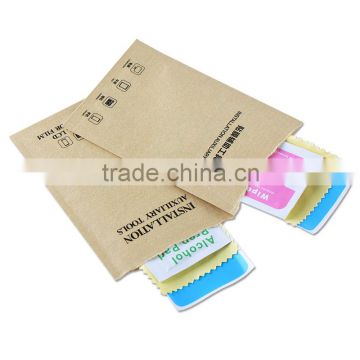 Guangdong factory wholesales alcohol prep pads 3in1 dust removal sticker