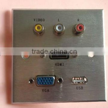 WALL PLATE VGA Female & audio & video & USB & HDMI Female Face plate and wall socket