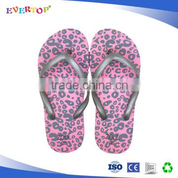 Girl beach walk slipper branded flip flops metallic pvc strap custom made children slipper
