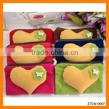 Newest Love Bow Fabrics Woman Coin Wallet Wholesale ZTCW-0007