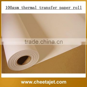 High quality 100gsm heat transfer paper roll for sublimation printer made in china