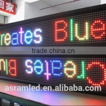 Semi outdoor tri color led moving message display