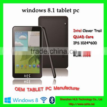 7inch windows8 tablet for office using intel cpu ips screen mini tablet with dual camera