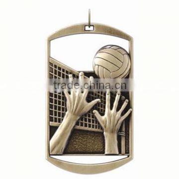 2015 rectangle medals on sale volleyball medals/custom sport volleyball medals