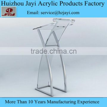 Adjustable Metal Lectern With Acrylic , Contemporary Acrylic Lectern