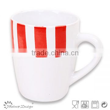 Red stoneware dinnerware mug