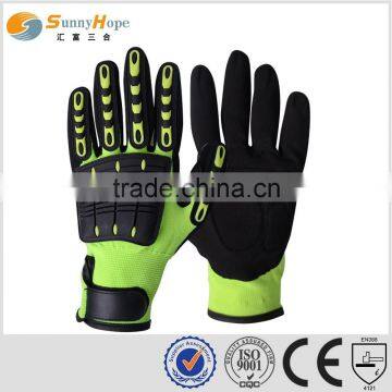 SUNNYHOPEdirect buy China yellow impact gloves with TPR