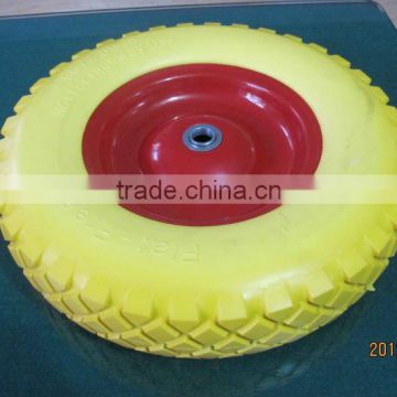 flat free pu foam wheel 4.80/4.00-8