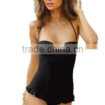 one piece Summer Ladies PLain Formal swimwear swimsuit