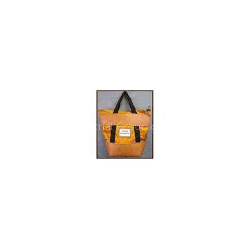 Orange 7 - pin Locking Canvas Bank bag with Hand grip , locked deposit bags