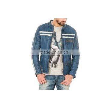 MENS BIker Style Leather jacket sheep leather