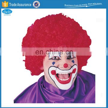 RED Afro Circus Clown Wig Fancy Dress Party Accessory