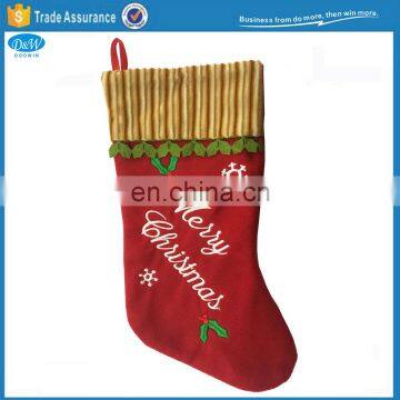 Non woven Material Personalize Merry Christmas Embroidery Christmas Stocking