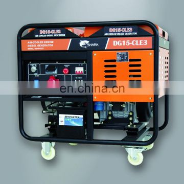 12kw SHARK air-cooled open type diesel generator set DG15-CLE3