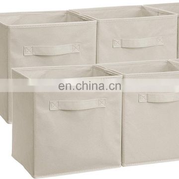 Collapsible Fabric Storage Cubes Organizer with Handles, Houseware Foldable Cloth Storage Cube Basket Bins Organizer