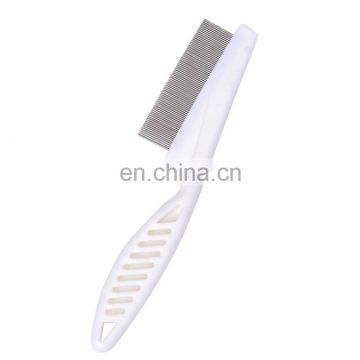 Stainless Steel Dense Teeth Anti-skip Handle Pets Fur Remover Comb Cats Dogs Grooming Slicker Brush